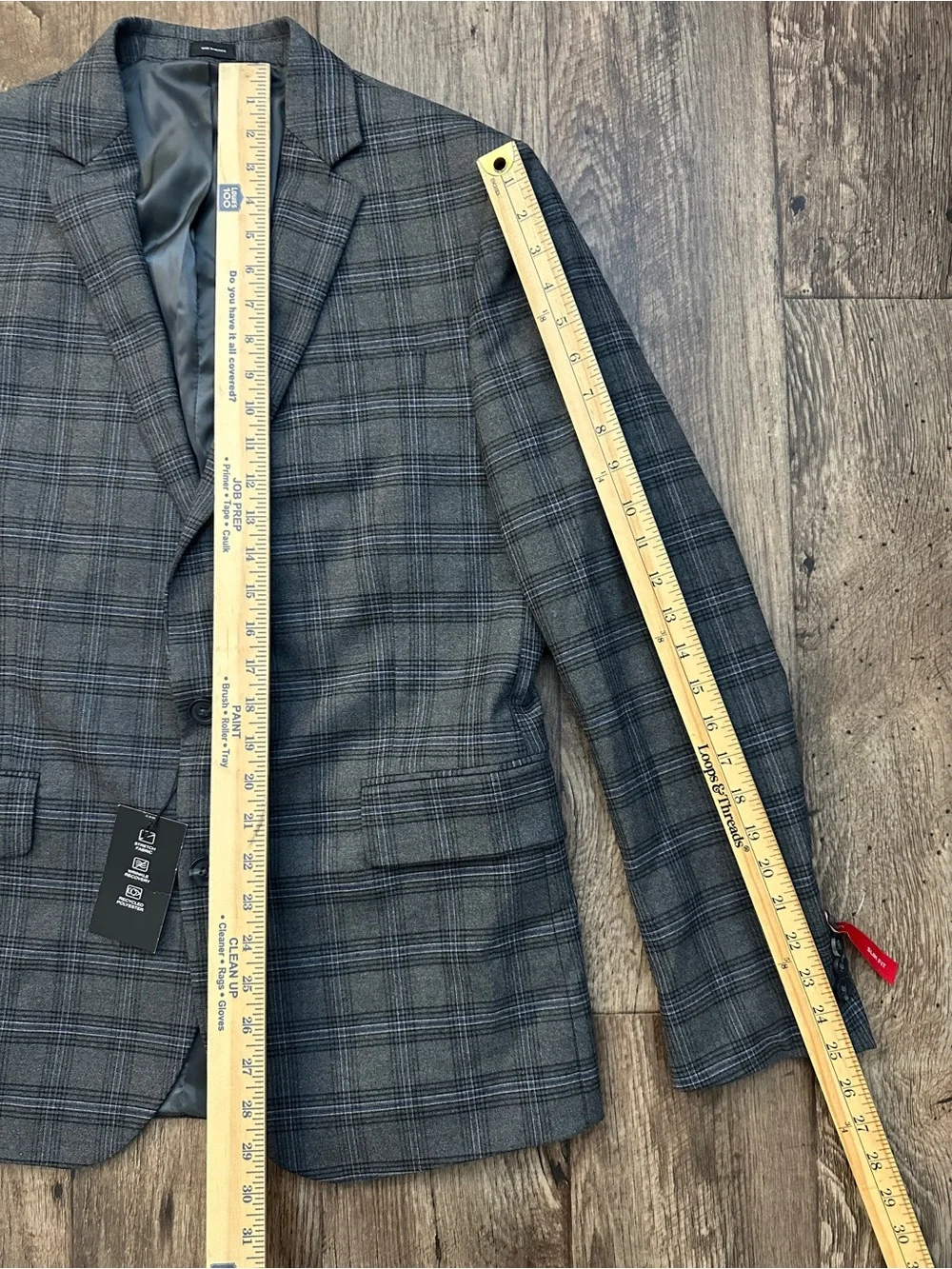 ❌JF J. Ferrar Slim Fit Ultra Comfort Classic Blazer Men’s Size 42 Reg Gray Plaid